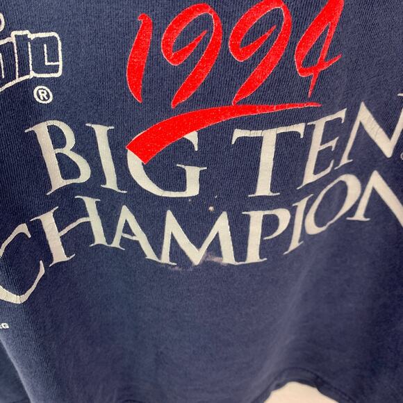 Vintage Penn State 1994 Big Ten Champions T-Shirt Chest 44" Large - Picture 4 of 7